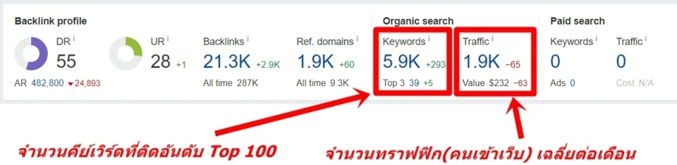Overview statistics showing high domain authority and traffic metrics for a guest post website